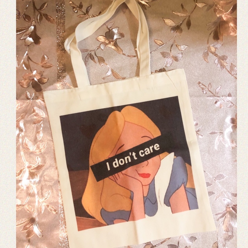 Tote bag canvas modern Alice and wonderland - Picture 5 of 6